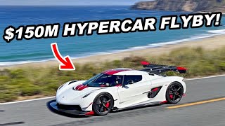 $150M Hypercar Convoy Flyby Sound! Jesko, Agera RS, Chiron, Valkyrie, Venom F5, Gintani Reveulto