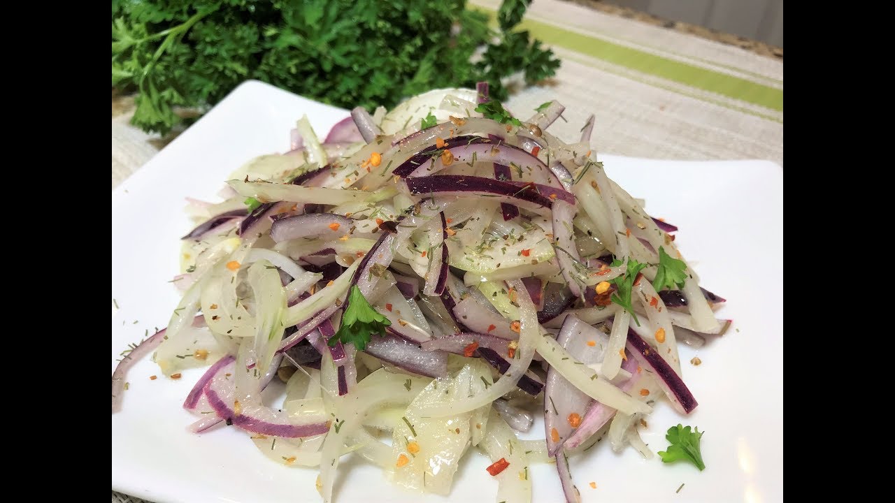 Луковый Витаминный Салат ЛУК ОТ СЕМИ НЕДУГ, Вкусно, Хрустяще и Так Полезно! Onion Salad