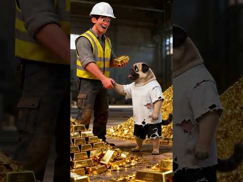 The Poor Baby Pug was Mocked by the Cat for Not Having a Cool Swimming Pool Slide #shorts