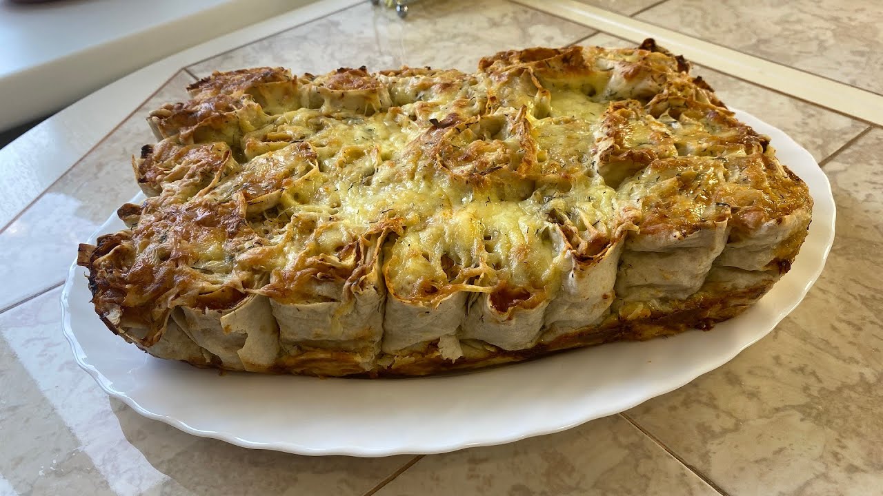 Пирог из лаваша с начинкой
