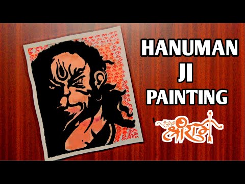 Hanuman ji painting tutorial | How to draw lord hanuman step by step | hanuman ji drawing