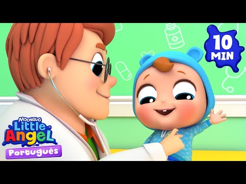 O Bebê Vai ao Médico 👶🩺 | Little Angel | Moonbug Kids | Músicas Infantis em Português