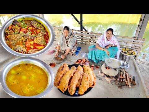 মটরশুঁটি,পাকা টমেটো দিয়ে তেলাপিয়া মাছের তেলঝাল,কাঁচা টমেটো দিয়ে ডাল আর পুরভরা শিমের রেসিপি