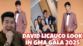 BARDA GMA GALA 2025 | REACTING TO DAVID LICAUCO LOOKS IN GMA GALA 2025! | DAVID LICAUCO