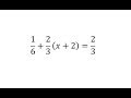 Solving Equations with Fractions