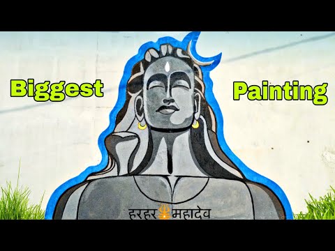 Mahadev Biggest Painting || My Biggest Painting of Mahadev || Wall Painting || Acrylic Painting