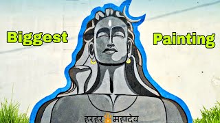 Mahadev Biggest Painting || My Biggest Painting of Mahadev || Wall Painting || Acrylic Painting