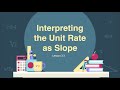 Interpreting Unit Rate and Slope
