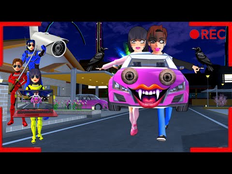 Yuta Mio Panik CCTV Merekam ANOMALI MOBIL PING BERKEPALA 2 Di Kota sakura😱Sakura School Simulator