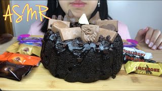 ASMR DESSERT TRIPLE CHOCOLATE MOUSSE CAKE, TOBLERONE, HERSHEY’S kisses,GODIVA,MILKA EATING SOUNDS 먹방