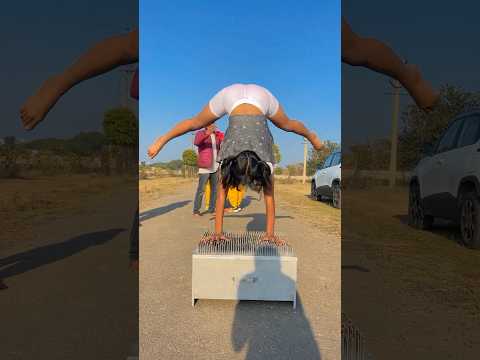 किल के ऊपर किया हैंडस्टैंड 😱 #milisarkar #ytshorts #yoga #fitness