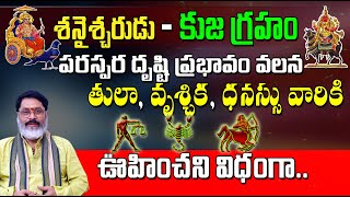 తులా, వృశ్చిక, ధనుస్సు రాశులపై శనైశ్చరుడు-కుజ గ్రహం పరస్పర దృష్టి ప్రభావం Tula, Vruschika, Dhanussu