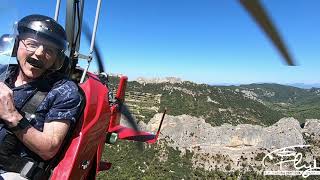 Marc's discovery flight "Dentelles de Montmirail" in a gyrocopter with FLY-SORGUE-VENTOUX.COM