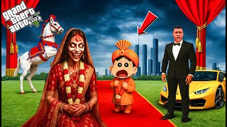 Shinchan Got Married In GTA 5 || Franklin Celebrating Shinchan Marriage