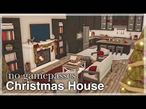 Bloxburg - Christmas House Speedbuild ☃️ (no gamepasses) | interior + full tour