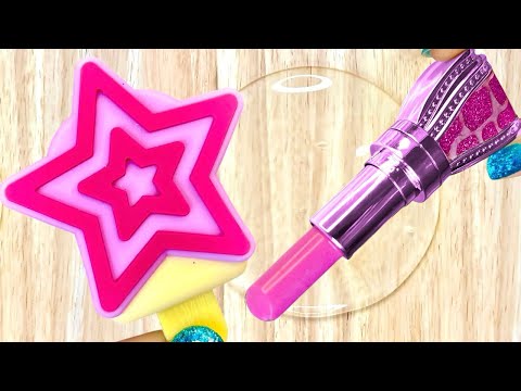 Lipstick MAKEUP Slime!! Random Cute, shiny things slime #ASMR #slimevideos #슬라임 Series #463