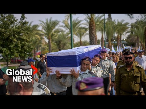 YouTube video thumbnail: Funeral Held for Slain Israeli Soldier After Remains Returned From Gaza