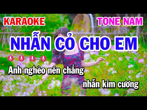 Nhẫn Cỏ Cho Em Karaoke Tone Nam Nhạc Sống Rumba