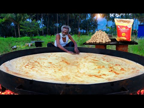 KING of PAROTA with VEG KURMA Prepared by my Daddy Arumugam / Village food factory