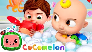 Bathtime Sea Creature Battle!🦀 | Cocomelon | Kids Cartoons & Nursery Rhymes | Moonbug Kids