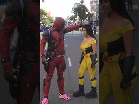 Deadpool Meets height accurate Wolverine at San Diego Comic-Con
