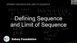 Defining Sequence and Limit of Sequence