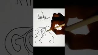 How to turn words into Gorilla || EASY WAY for kids🔥🔥. #shorts #video #viral #love #kids
