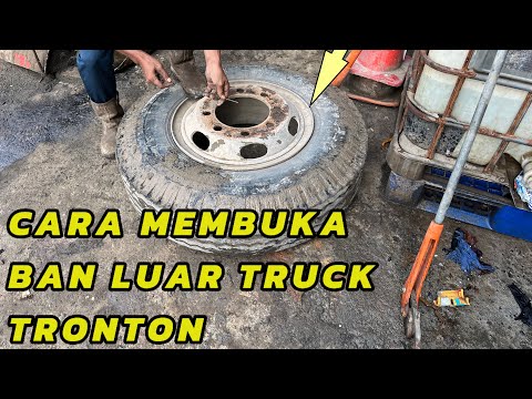 Turorial  Cara Menambal Ban Truck Tronton.