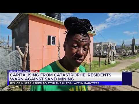 YouTube video thumbnail:  Capitalising From Catastrophe: Residents Warn Against Sand Mining