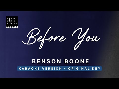 Before You – Benson Boone (Original Key Karaoke) – Piano Instrumental Cover with Lyrics & Tutorial