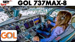 Stunning Flight from Rio to São Paulo in GOL 737MAX Cockpit🇧🇷✈️