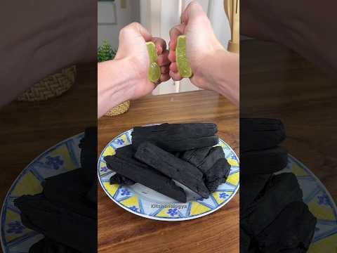 Mix lemon with charcoal and you won't believe the results! #shorts #lifehack