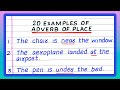 Identifying Adverbs of Place