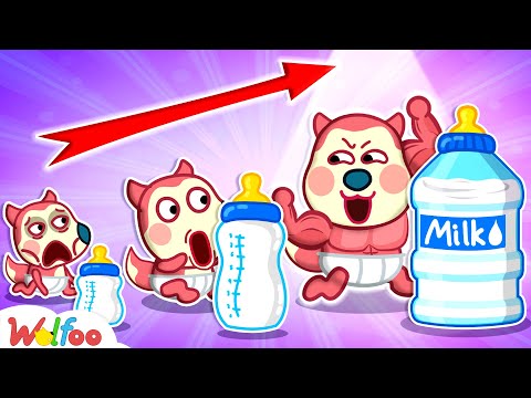 Big Food vs Small Food Adventure! Bottle Milk Feeding | Take Care Baby | Wolfoo Channel New Episodes
