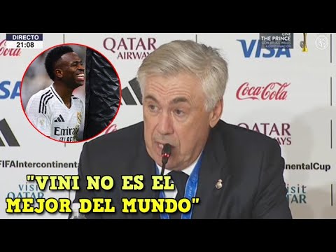 🚨BOMBAZO de ANCELOTTI: "VINICIUS NO ES EL MEJOR JUGADOR DEL MUNDO"