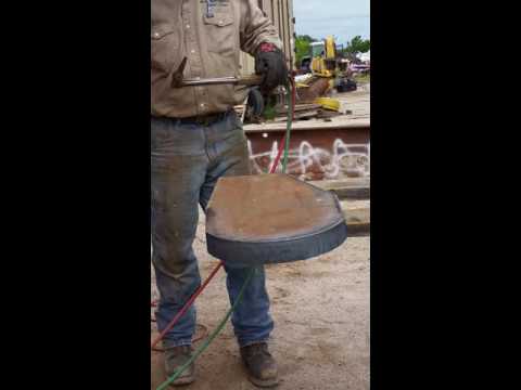 Piercing 2"plate with a Torch