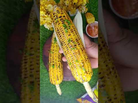 Tasty 😋 bhutta🌽 in home fired 🔥🥵#shorts #streetfoodindia #trendingshorts #indorifoodgirl