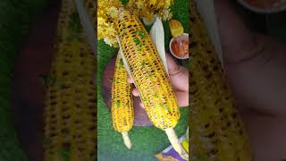 Tasty 😋 bhutta🌽 in home fired 🔥🥵#shorts #streetfoodindia #trendingshorts #indorifoodgirl