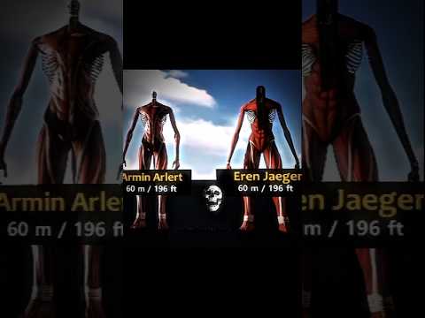 All Titans Size Comparison 🔥 | AOT Shorts #attackontitan #anime #aot