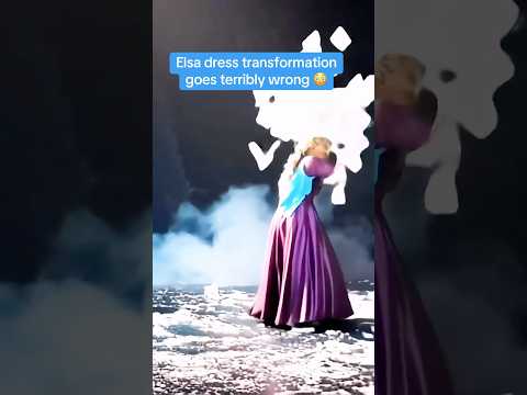 Elsa dress transformation goes terribly wrong. #elsa #epicfail #frozen #broadway #dress