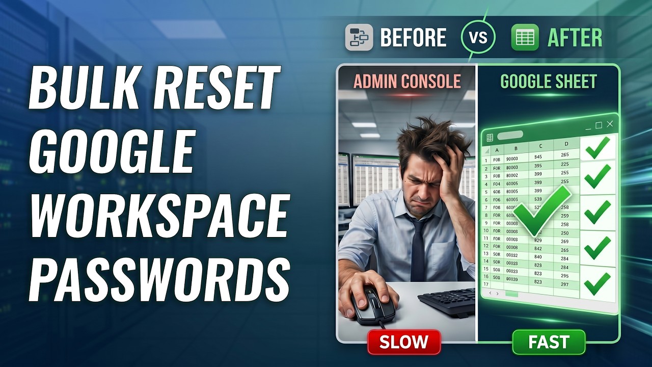 How to Bulk Change Google Workspace Passwords in Google Sheets