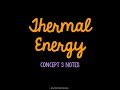 Thermal Energy and Heat Transfer
