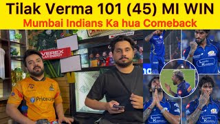 Tilak Verma Tabahi Batting today vs GT | Mumbai Indians ka Shandaar comeback MI vs GT Match review