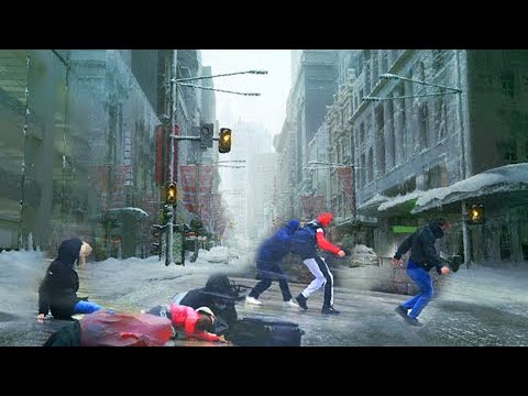 Incredible scenes of chaos in frozen Portland! Ice Age is coming to the USA!