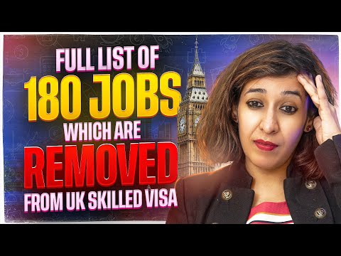 180 Jobs Removed from UK's Skilled visa | New Temporary Shortage List published