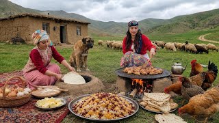 Daily Village Life in Iran | Cooking Zereshk Polo with Chicken with My Sister