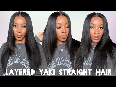 FALL/WINTER APPROVED | 13X6 HD Lace Front  Wig | LAYERED Yaki Straight | FT.WOWAFRICAN