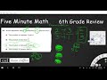 Exploring 6th Grade Math Concepts: Day 4 Review