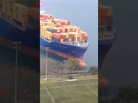 Container Ship dropping Anchor before beaching itself 🚢 #ship #container #ocean #freight #amazing