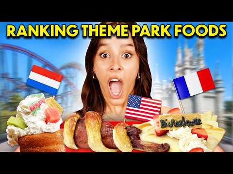Trying Theme Park Food From Different Countries 🎡